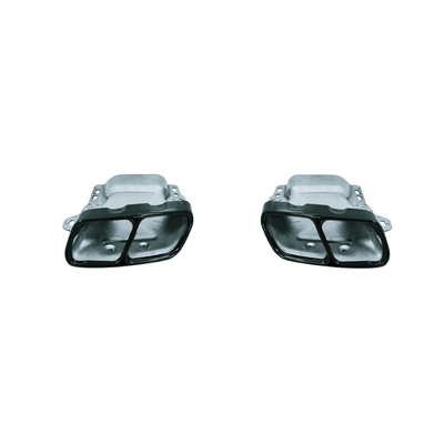 Mercedes-Benz CLA W117 2013-2019 Vierausgang Schwanz Hals Schwarz Chrom Abgasschalldämpfer