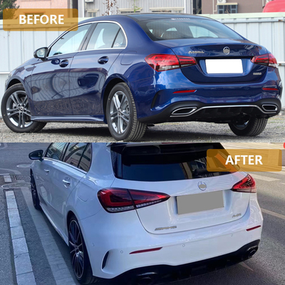 Upgrade auf A35 AMG Hatchback 2019 Mercedes-Benz A-Klasse W177 Hinterstoßfänger und Schwanzhals