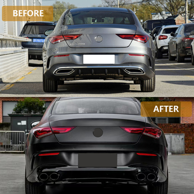 100% getestet Rückdiffusor Lippen- und Rachenabgas für Mercedes-Benz CLA W118 2020-2024