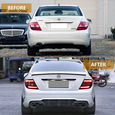 Morden Luxury Rückstoßfänger Diffuser PP Kunststoff für Mercedes-Benz C-Klasse W204 Upgrade