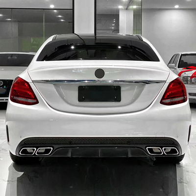 Mercedes-Benz C-Klasse W205 Hinterbumper-Upgrade Hinterdiffusor Lippen- und Kehlsauspuff
