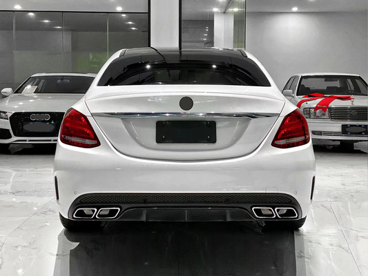 Mercedes-Benz C-Klasse W205 Hinterbumper-Upgrade Hinterdiffusor Lippen- und Kehlsauspuff