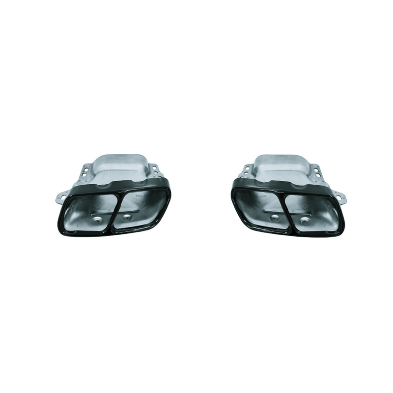 Mercedes-Benz CLA W117 2013-2019 Vierausgang Schwanz Hals Schwarz Chrom Abgasschalldämpfer