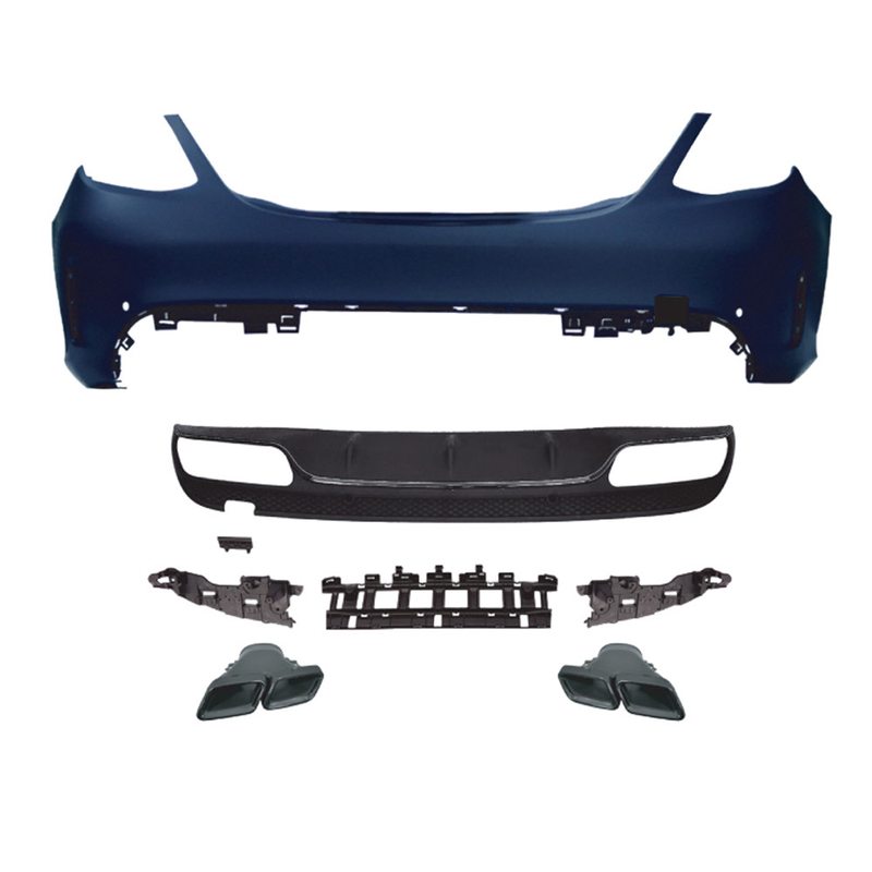 Mercedes-Benz C-Klasse W205 Hinterbumper-Upgrade Hinterdiffusor Lippen- und Kehlsauspuff